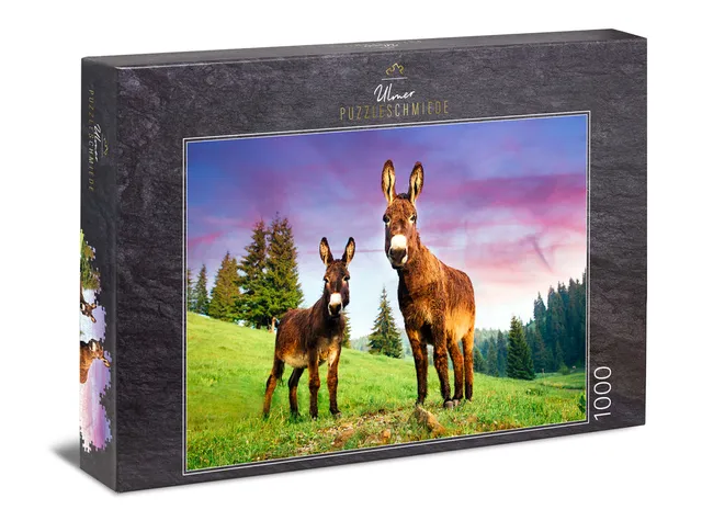 ulmer-puzzleschmiede-alpen-esel-puzzle-1000-teile-tierportr-t image 1
