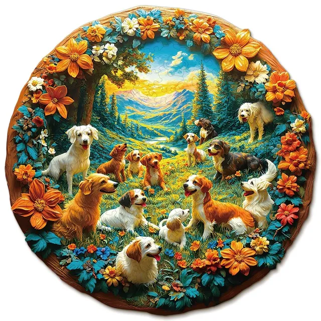 kaayee-wooden-puzzle-doggy-paradise-holzpuzzle-medium image 1