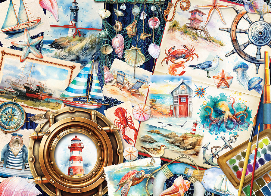 cobble-hill-1000-seashore-sketchbook-puzzle-1000-teile-meer image 2