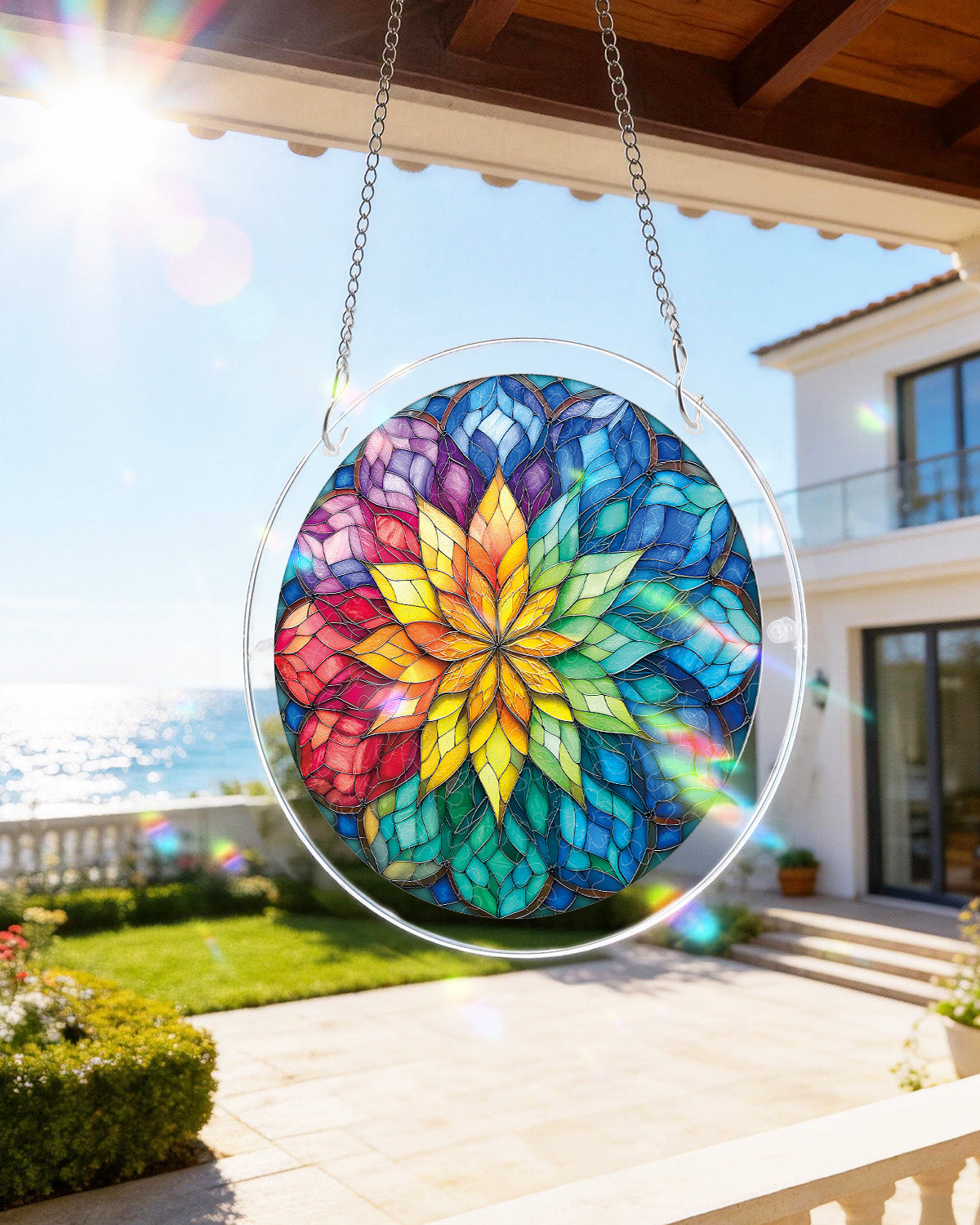 kaayee-suncatcher-flower-wheel-fensterbild-acryl-gro-regenbogen image 8