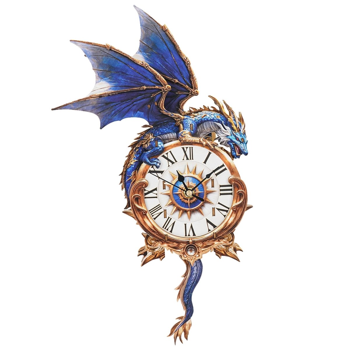 kaayee-clock-kit-blue-dragon-holzuhr-3d-puzzle-bausatz image 1