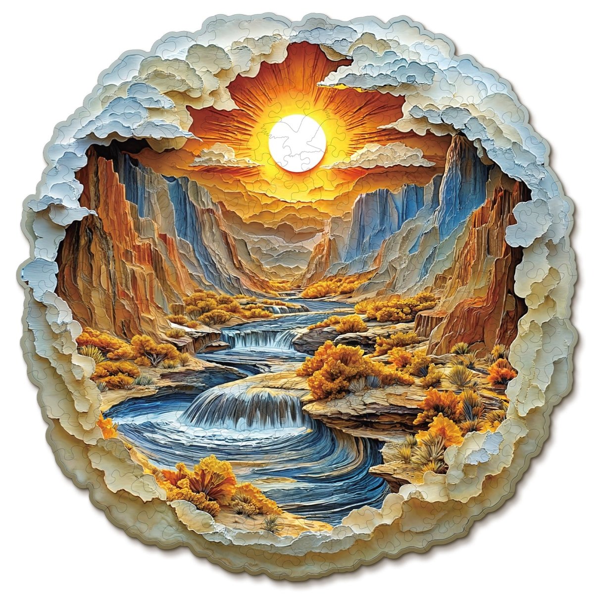 kaayee-rivers-and-mountains-holzpuzzle-mittel-canyon-sunset image 1