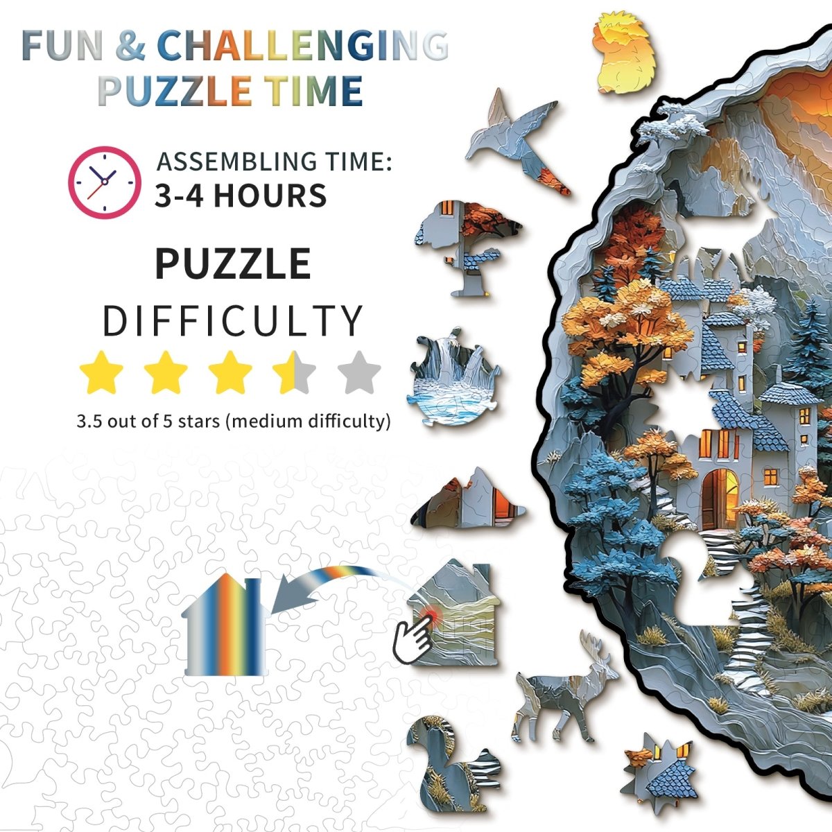 kaayee-mountain-stream-cottage-holzpuzzle-medium image 4