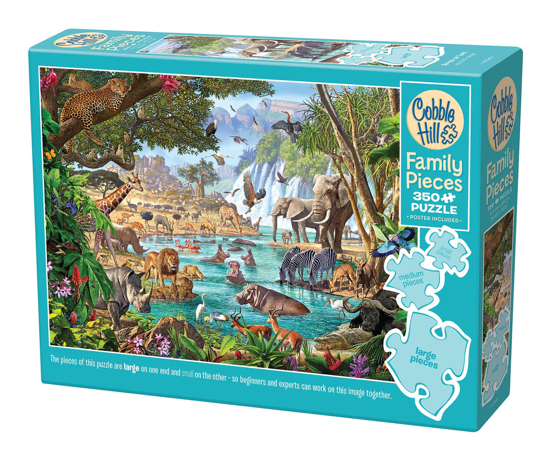 cobble-hill-river-of-life-familienpuzzle-350-teile-safari image 1