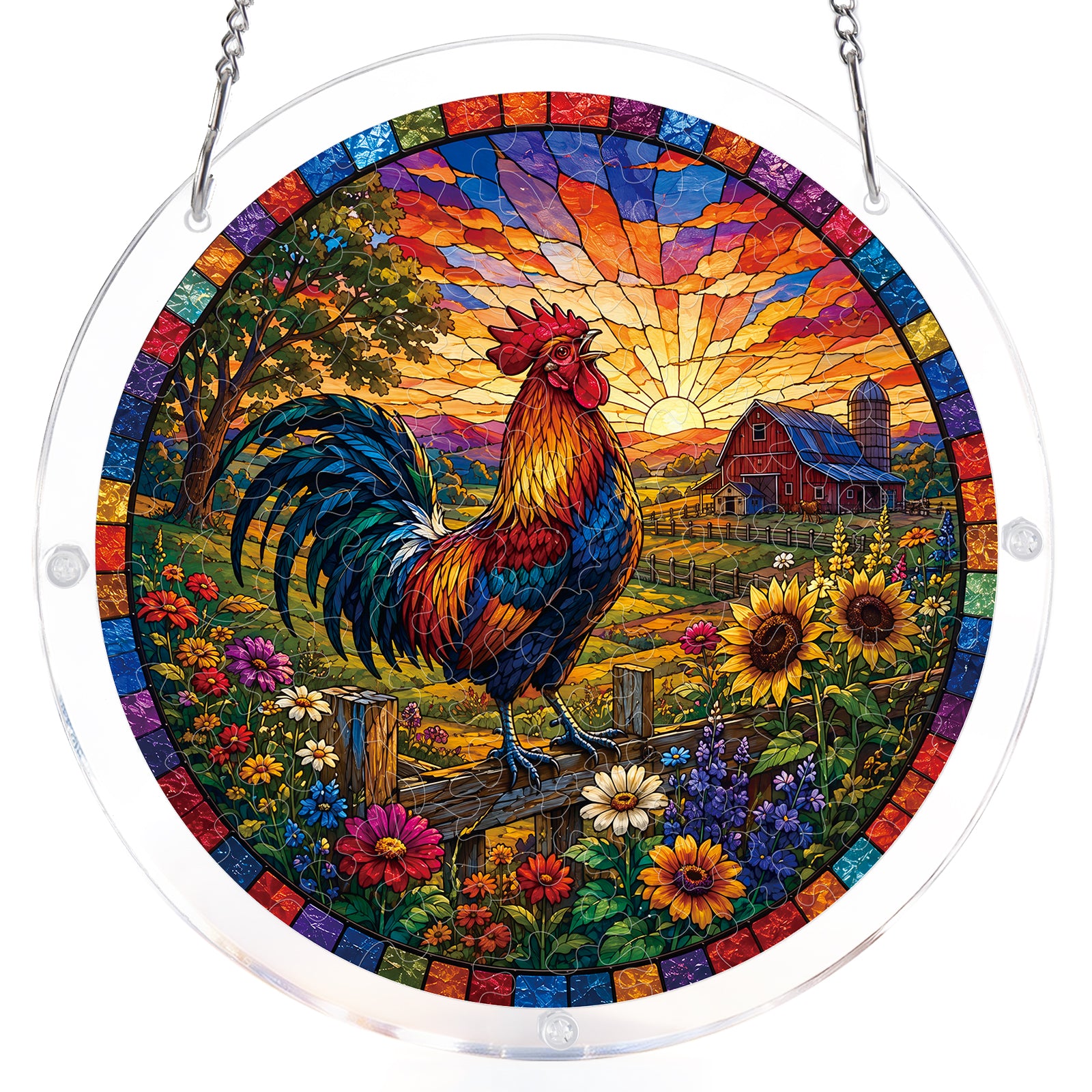 kaayee-suncatcher-sunrise-rooster-fensterbild-small-hahn image 7