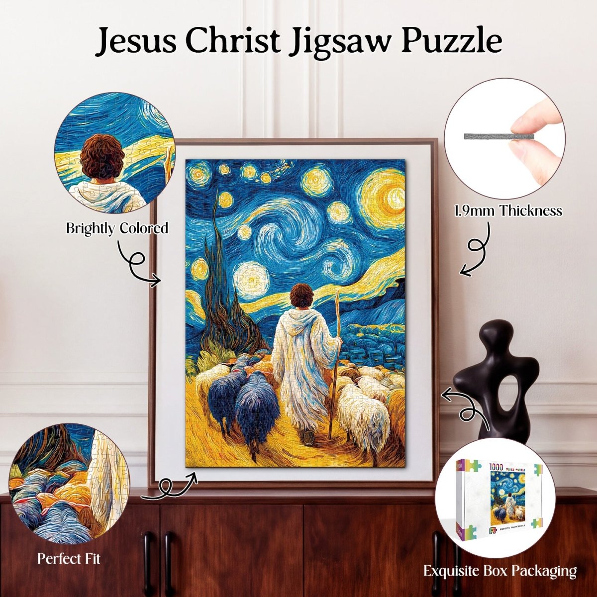 kaayee-jesus-christ-1000-teile-puzzle-eco-white-board-sternennacht image 3