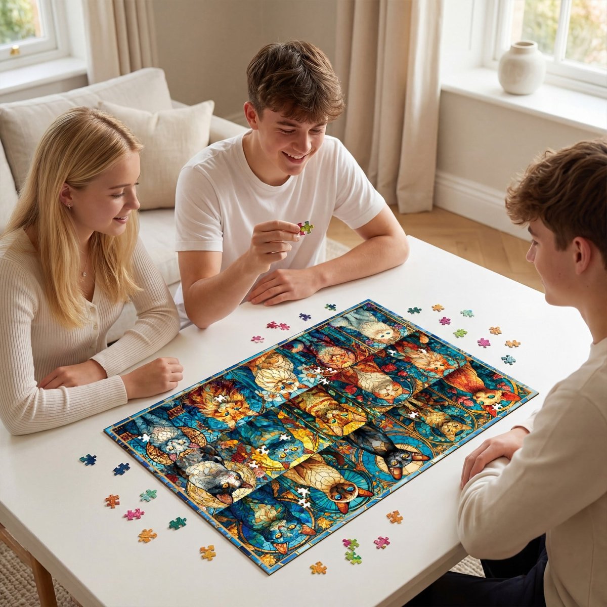 kaayee-cardboard-puzzle-sea-glass-cat-1000-teile-katzen image 4