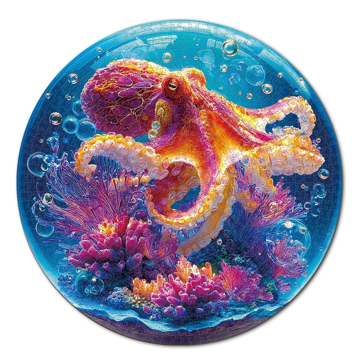 kaayee-cardboard-deep-sea-octopus-puzzle-1000-teile-standard-edition-rund image 1