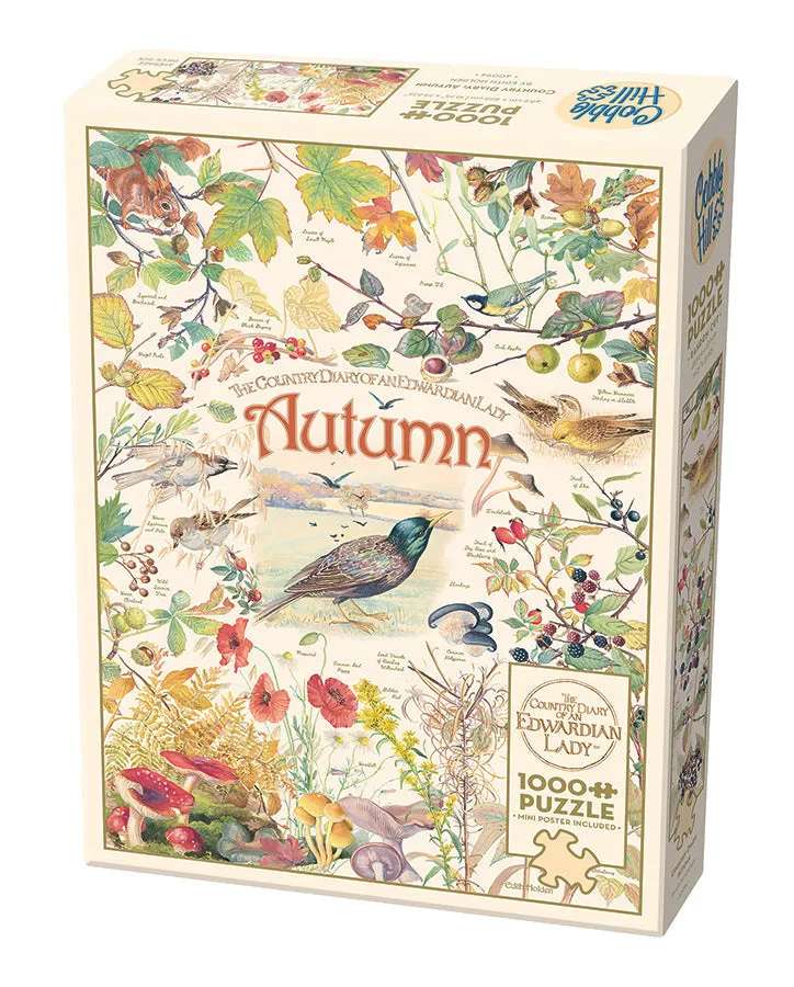 cobble-hill-1000-piece-country-diary-autumn-puzzle-herbst-collage image 1