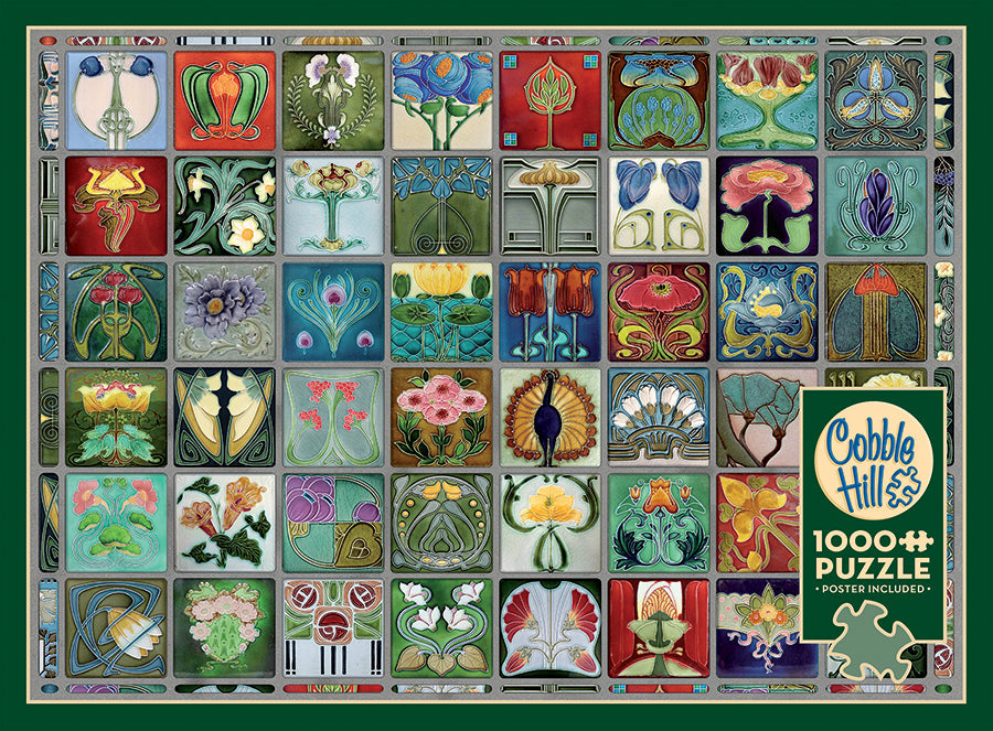 cobble-hill-1000-piece-art-nouveau-tiles-puzzle-1000-jugendstil image 2