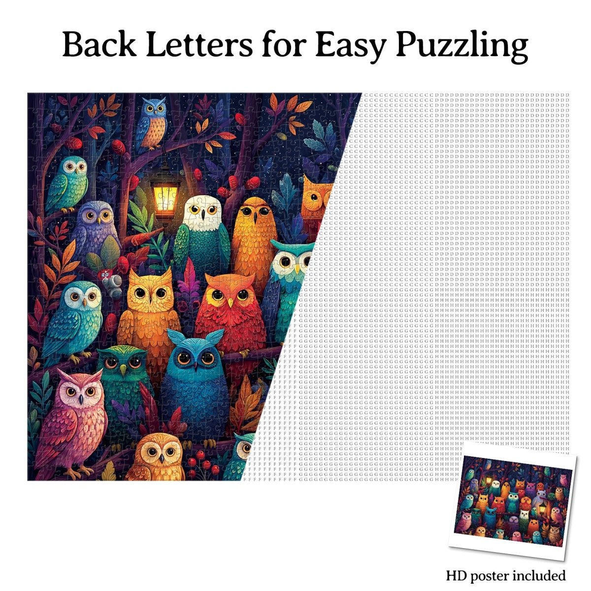 kaayee-cardboard-puzzle-owl-grove-puzzle-1000-teile-standard image 8