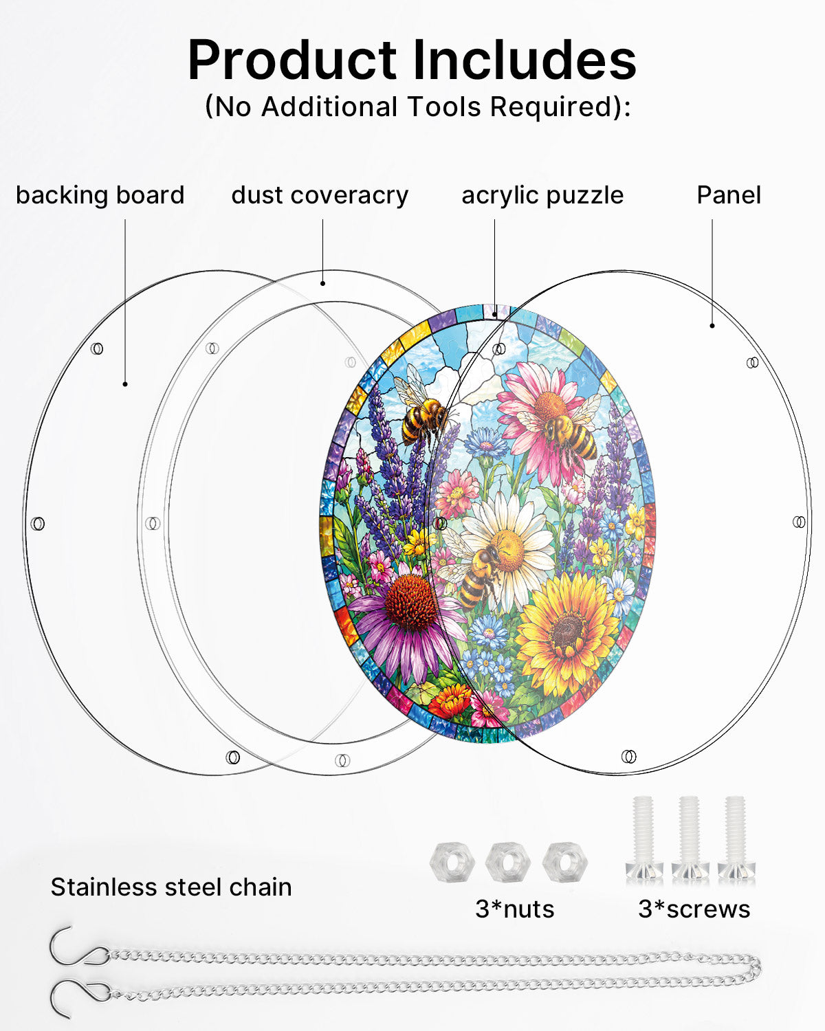 kaayee-bee-garden-suncatcher-fensterbild-medium-20-8-cm image 6