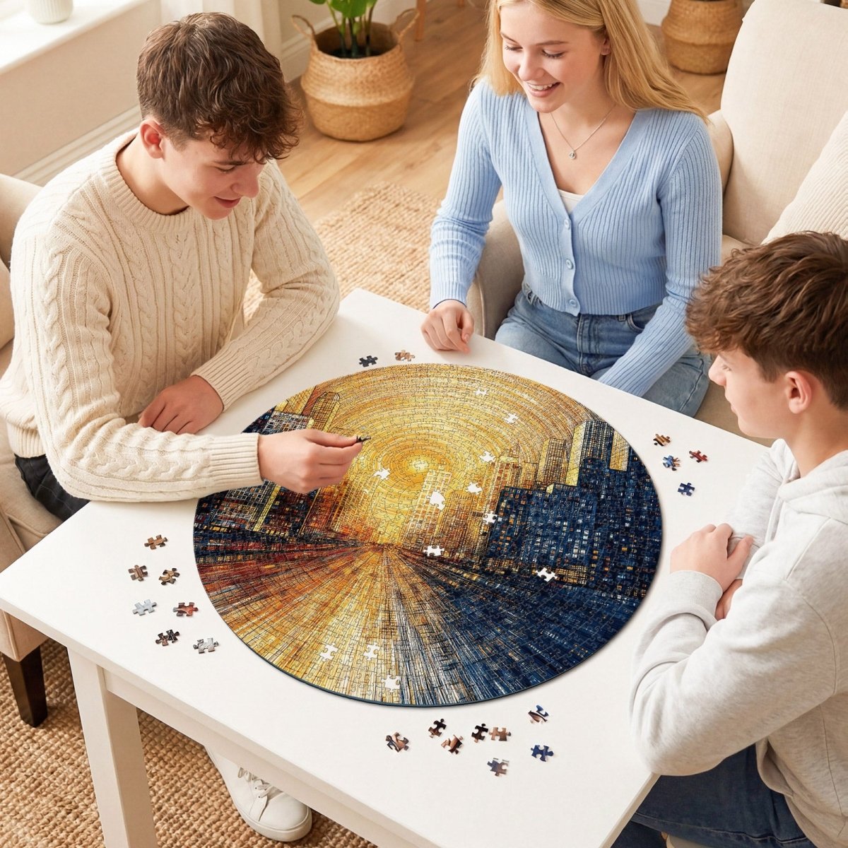 kaayee-cardboard-puzzle-city-of-dawn-1000-teile-standard image 8