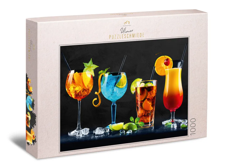 ulmer-puzzleschmiede-puzzle-1000-teile-cocktails-drinks-bunt image 1