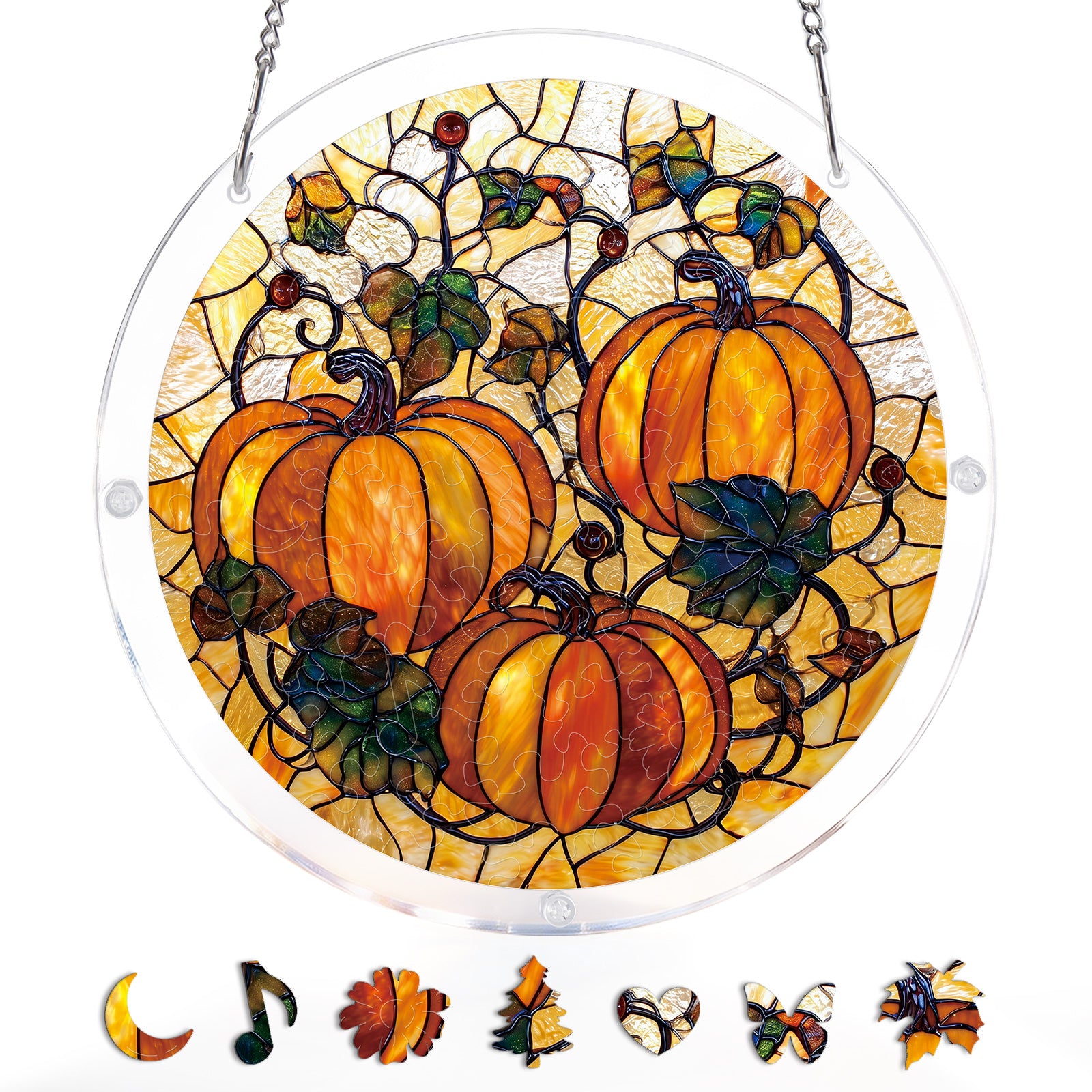 kaayee-harvest-pumpkin-suncatcher-puzzle-medium-acryl image 3