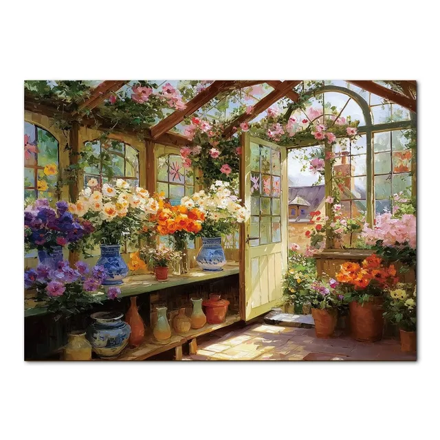 kaayee-1000-teile-puzzle-sunlit-flowerhouse-blumenhaus image 1