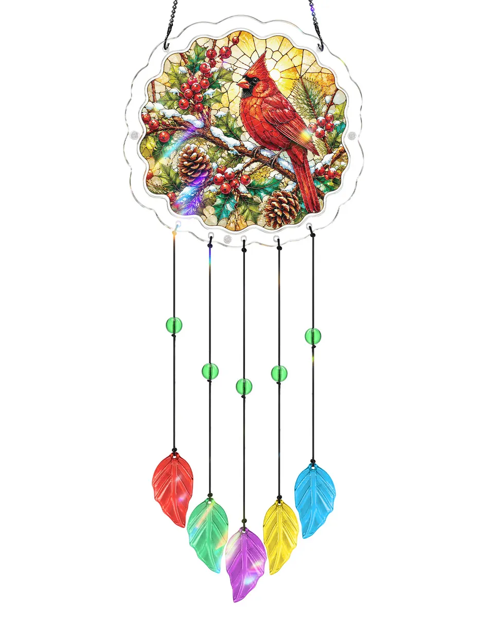 kaayee-wind-chime-winter-cardinal-windspiel-vogel-acryl-s-18cm image 1