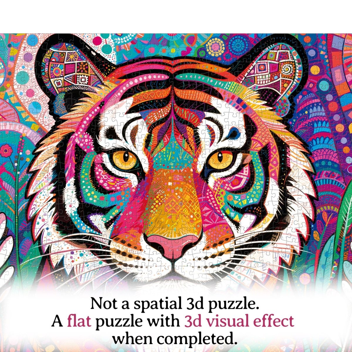 kaayee-cardboard-puzzle-psychedelic-tiger-king-1000-teile-standard image 5