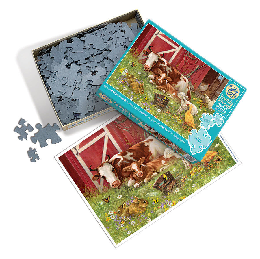 cobble-hill-family-pieces-350-barnyard-babies-puzzle-350-teile-farm image 3