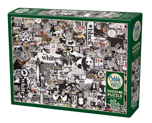 cobble-hill-black-and-white-animals-1000-teile-puzzle image 1