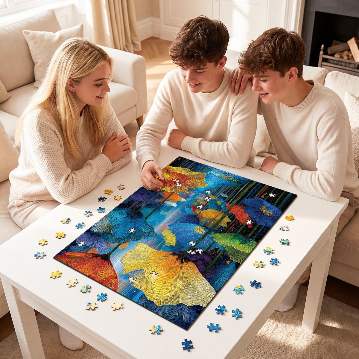 kaayee-cardboard-puzzle-floral-dreamscape-1000-teile-standard image 4