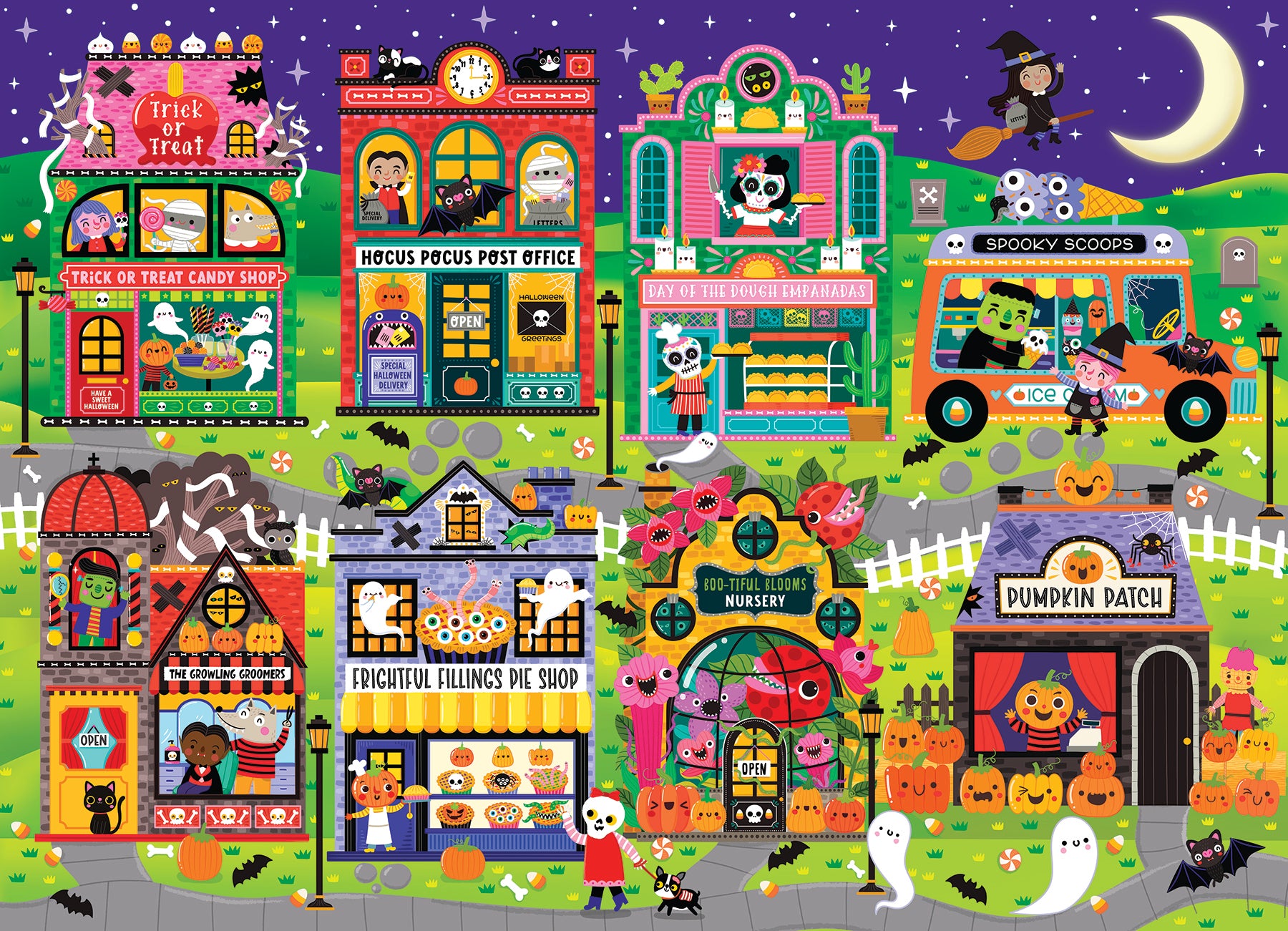 cobble-hill-family-350-boo-town-puzzle-350-teile-halloween image 2