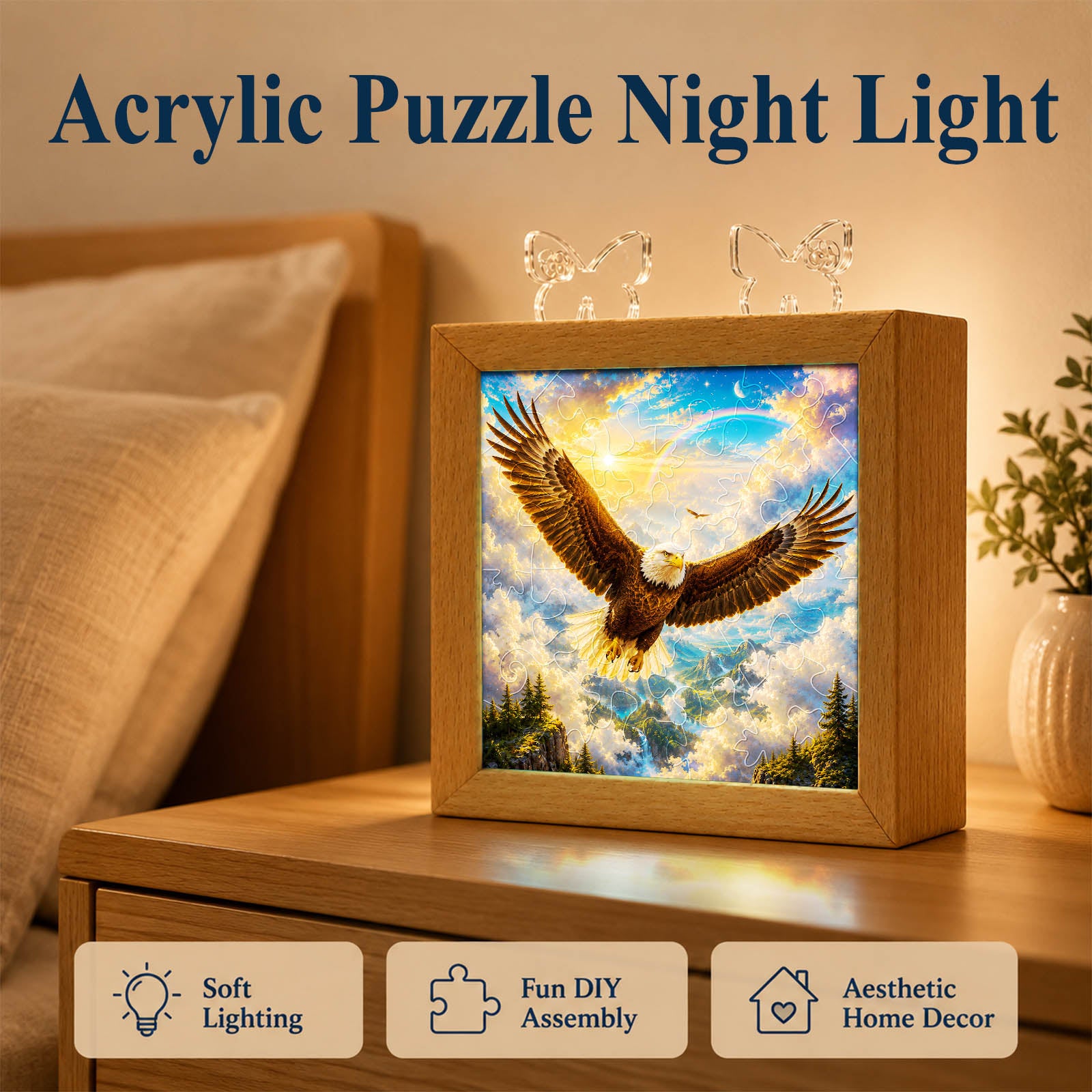 kaayee-soaring-eagle-nachtlicht-holzrahmen-acryl-puzzle image 6