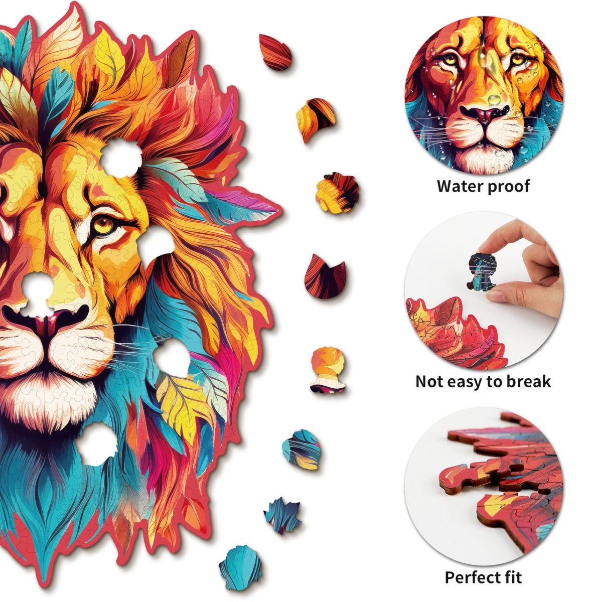 kaayee-wooden-puzzle-resolute-lion-holzpuzzle-medium-l-we image 2