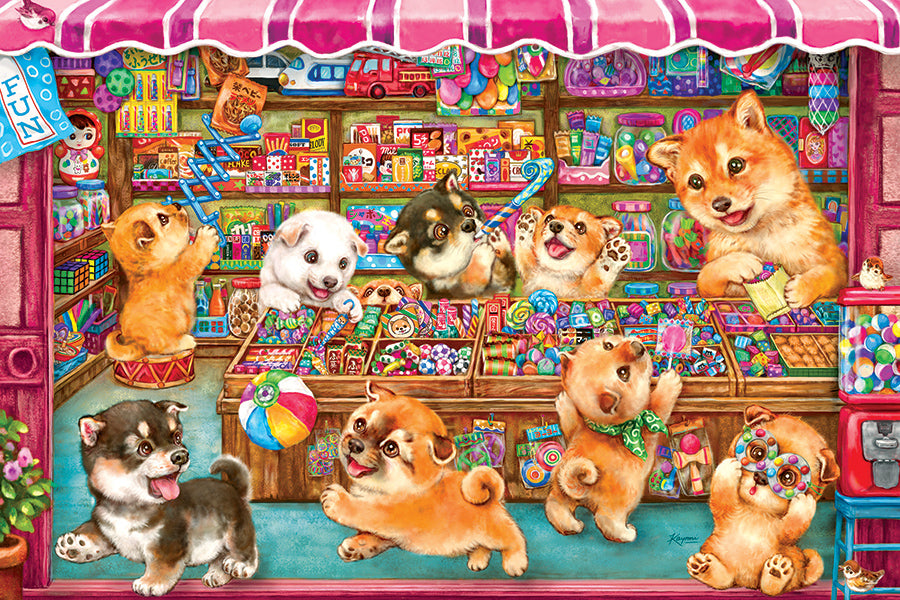 cobble-hill-floor-puzzles-shiba-s-candy-store-bodenpuzzle-35-teile-hunde image 2