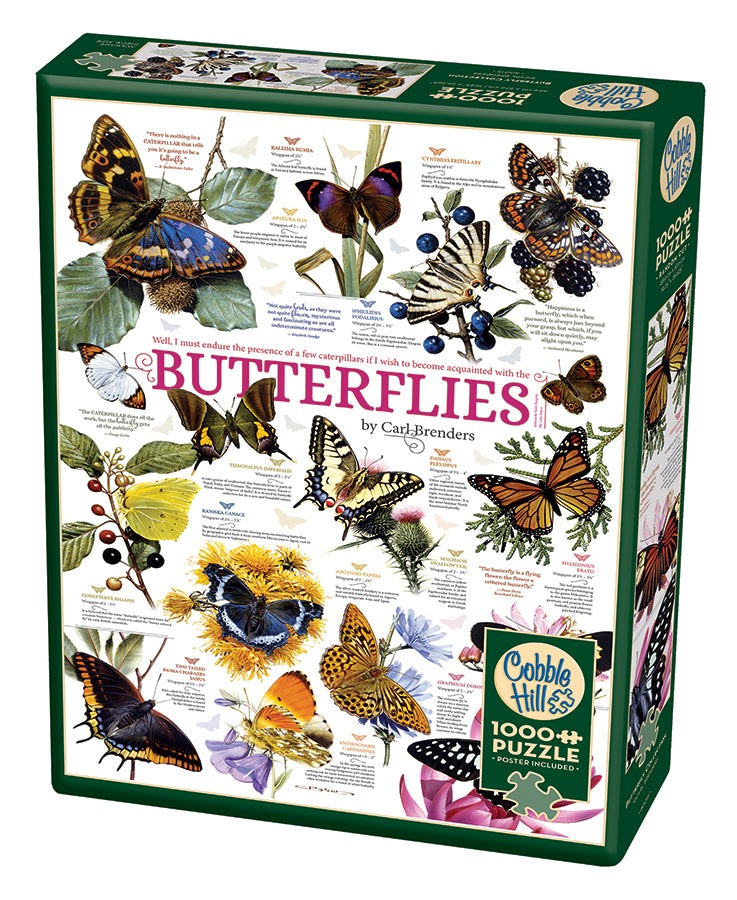 cobble-hill-1000-butterfly-collection-puzzle-1000-teile-schmetterlinge image 1