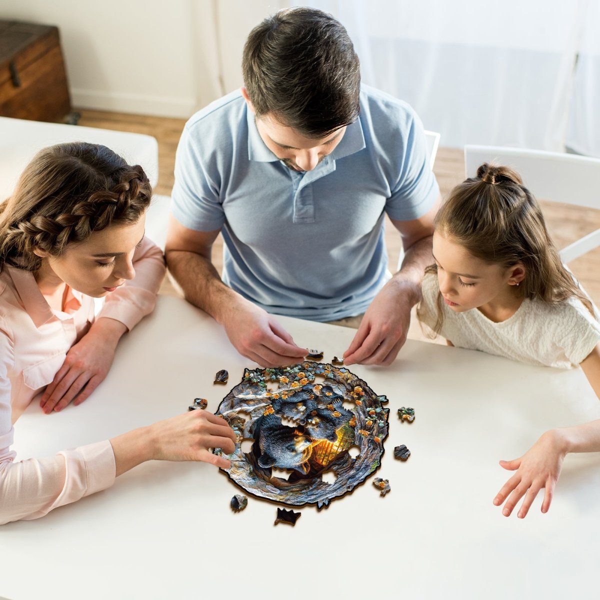 kaayee-wooden-puzzle-hugging-bear-and-cub-holzpuzzle-medium image 6