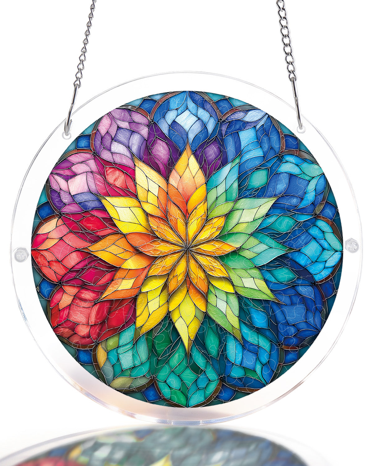 kaayee-suncatcher-flower-wheel-fensterbild-acryl-gro-regenbogen image 1