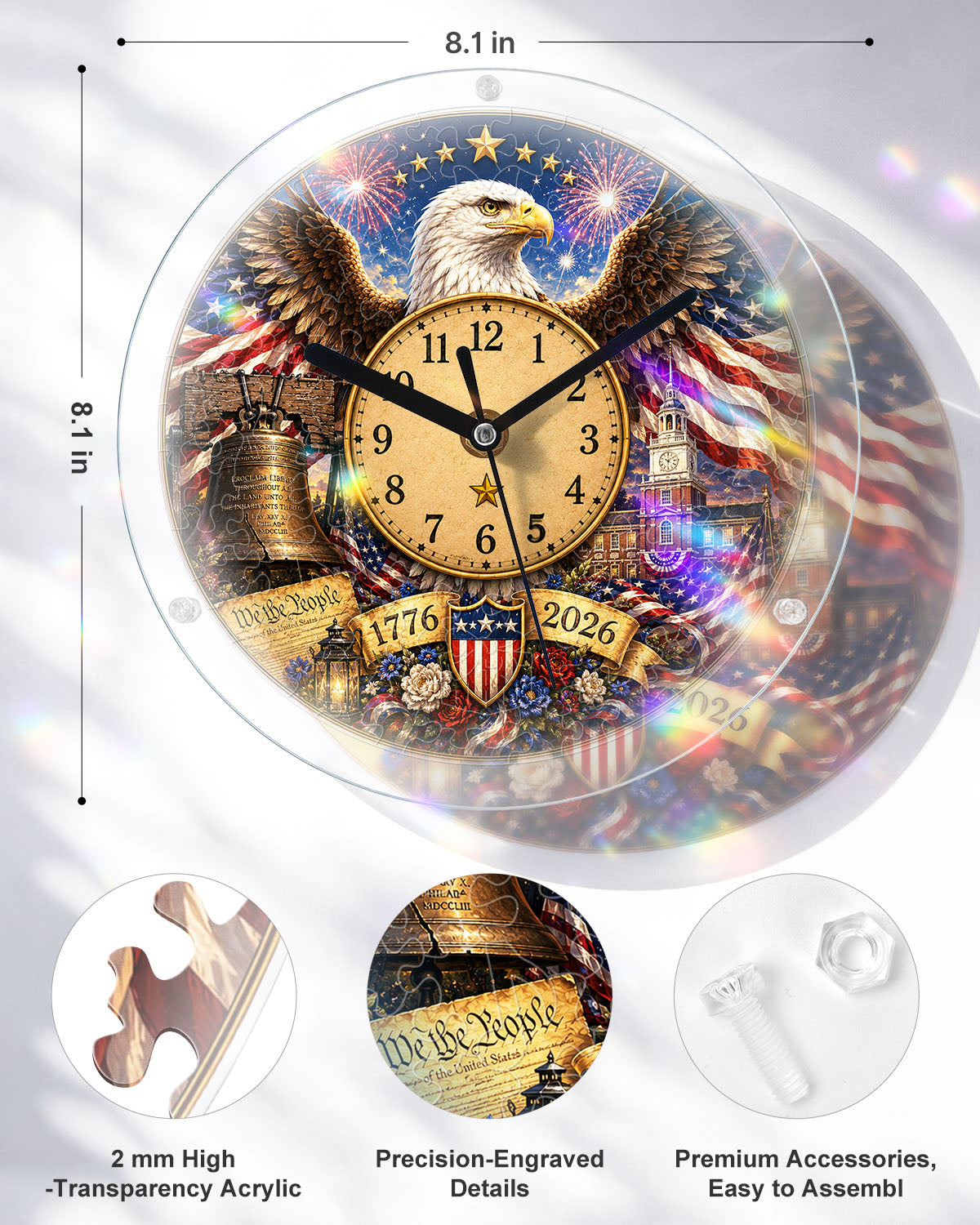 kaayee-ode-to-the-free-eagle-puzzle-uhr-regular-acryl image 4