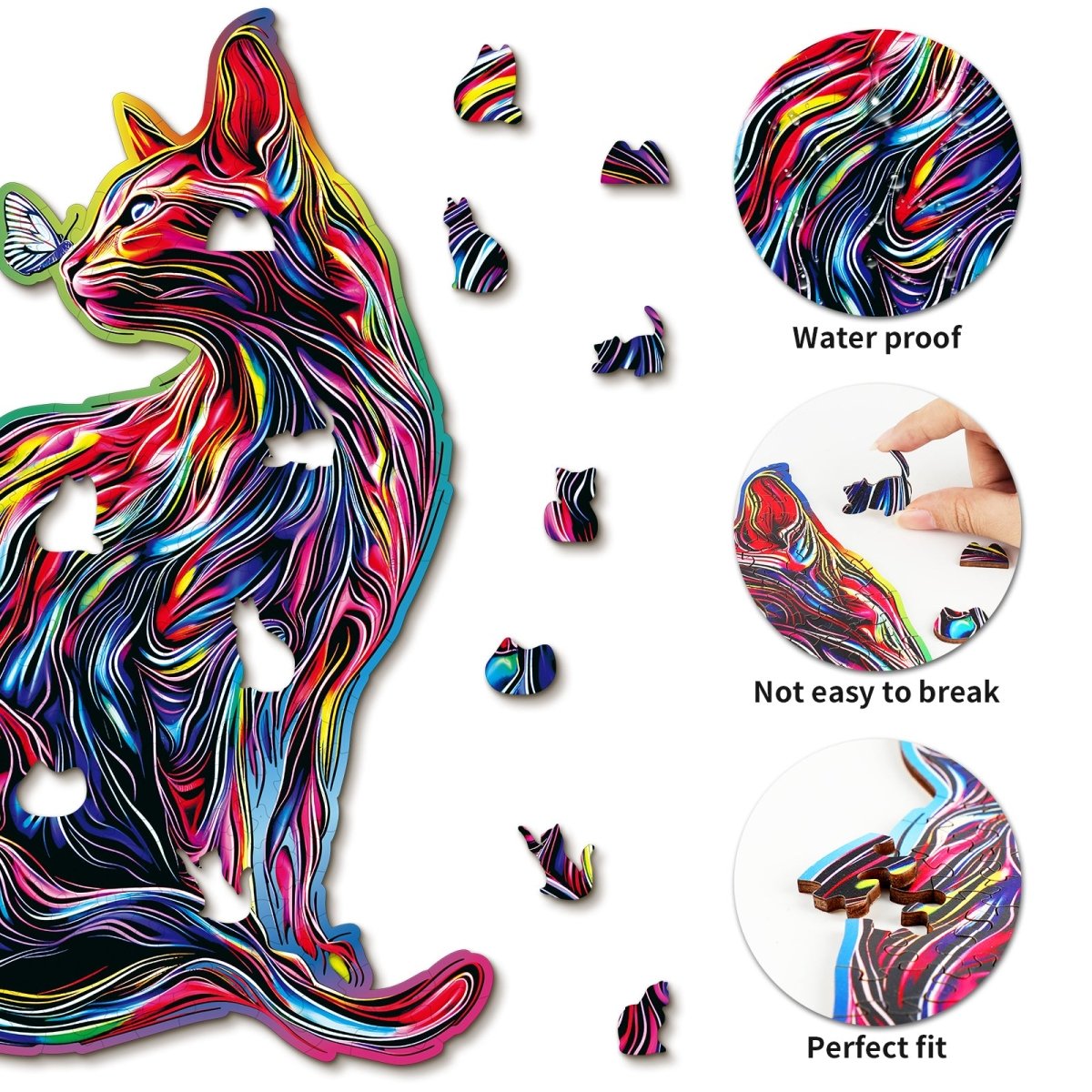 kaayee-wooden-puzzle-the-dazzing-parent-child-cat-holzpuzzle-small image 2