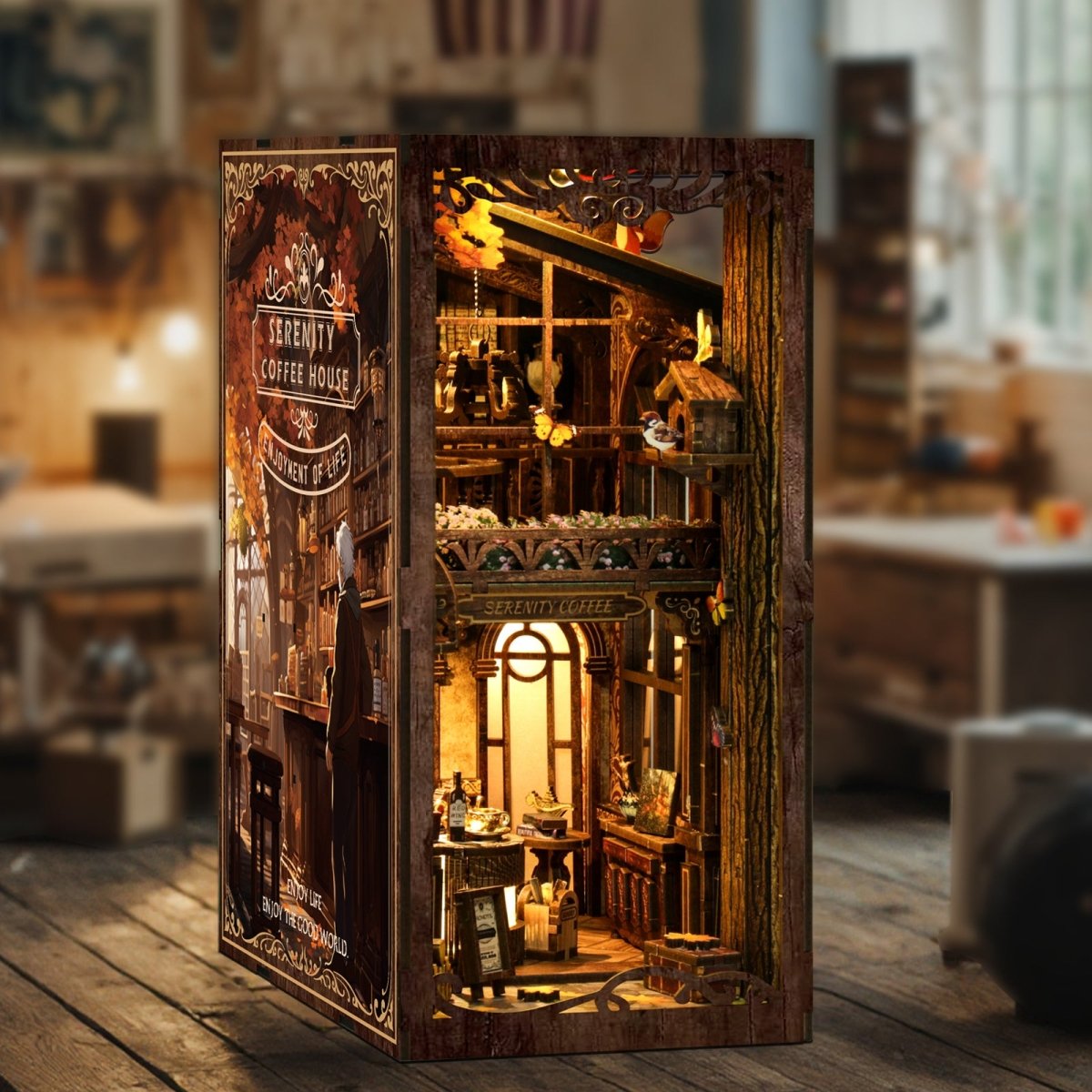kaayee-book-nook-kit-serenity-coffee-house-miniaturhaus image 2