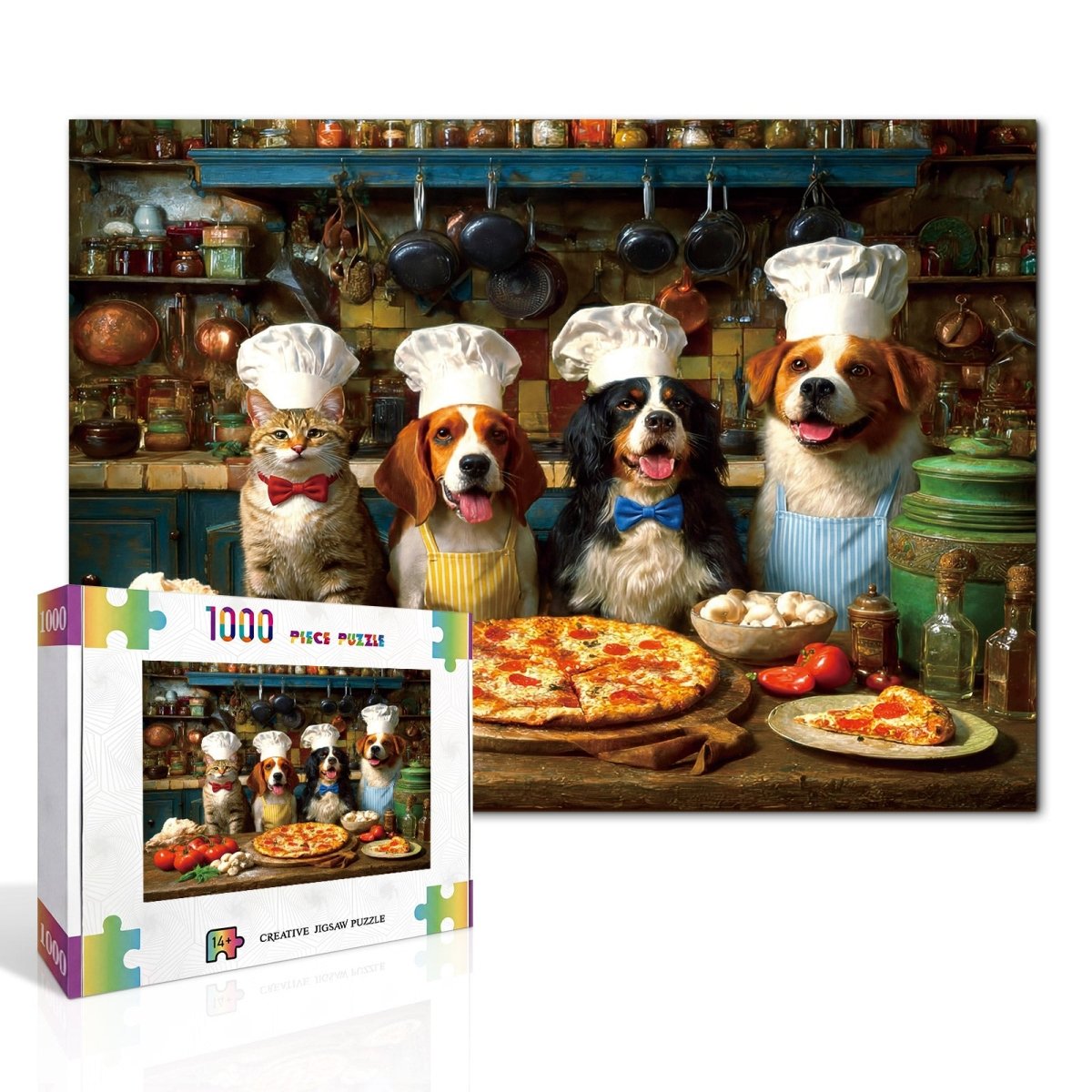 kaayee-chef-pup-squad-puzzle-1000-teile-hunde-eco-white-board image 2