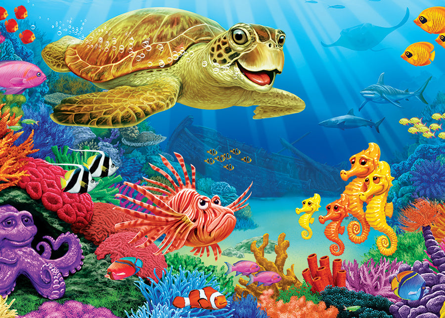 cobble-hill-tray-puzzles-undersea-turtle-puzzle-35-teile-meer image 5