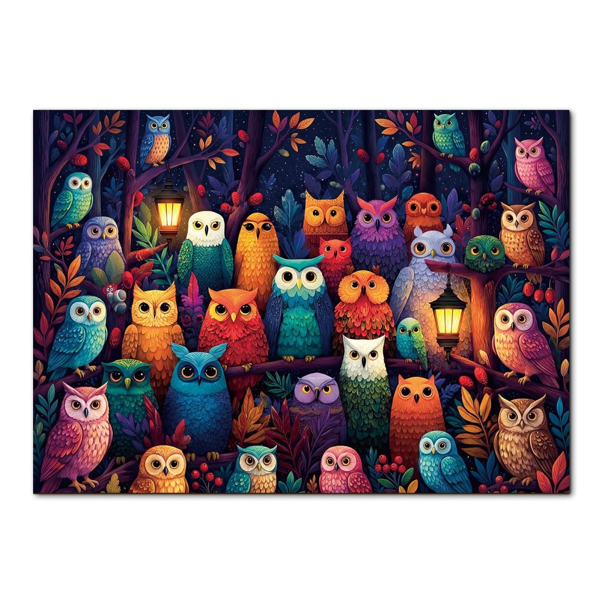 kaayee-cardboard-puzzle-owl-grove-puzzle-1000-teile-standard image 1