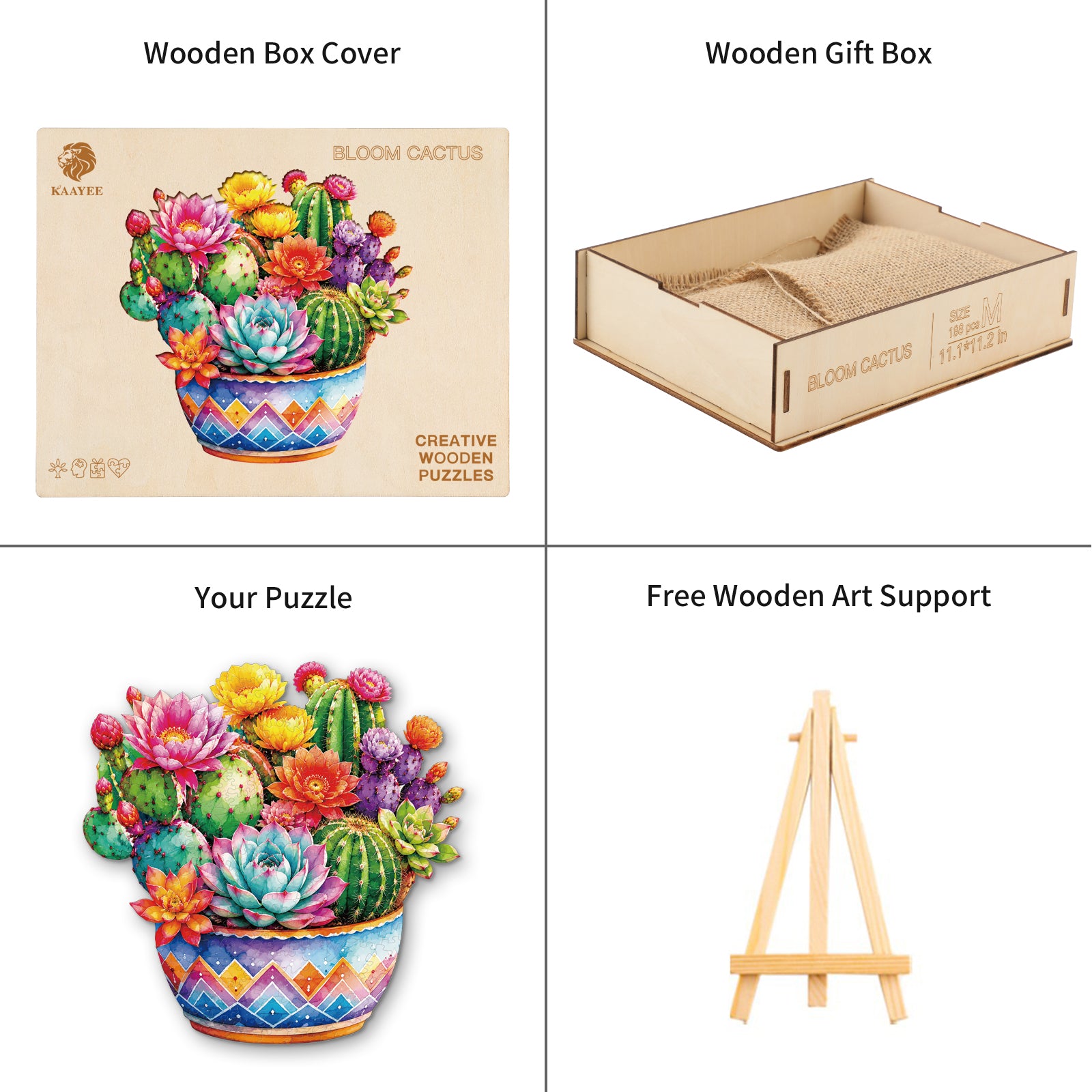 kaayee-wooden-puzzle-bloom-cactus-holzpuzzle-klein-natur image 4