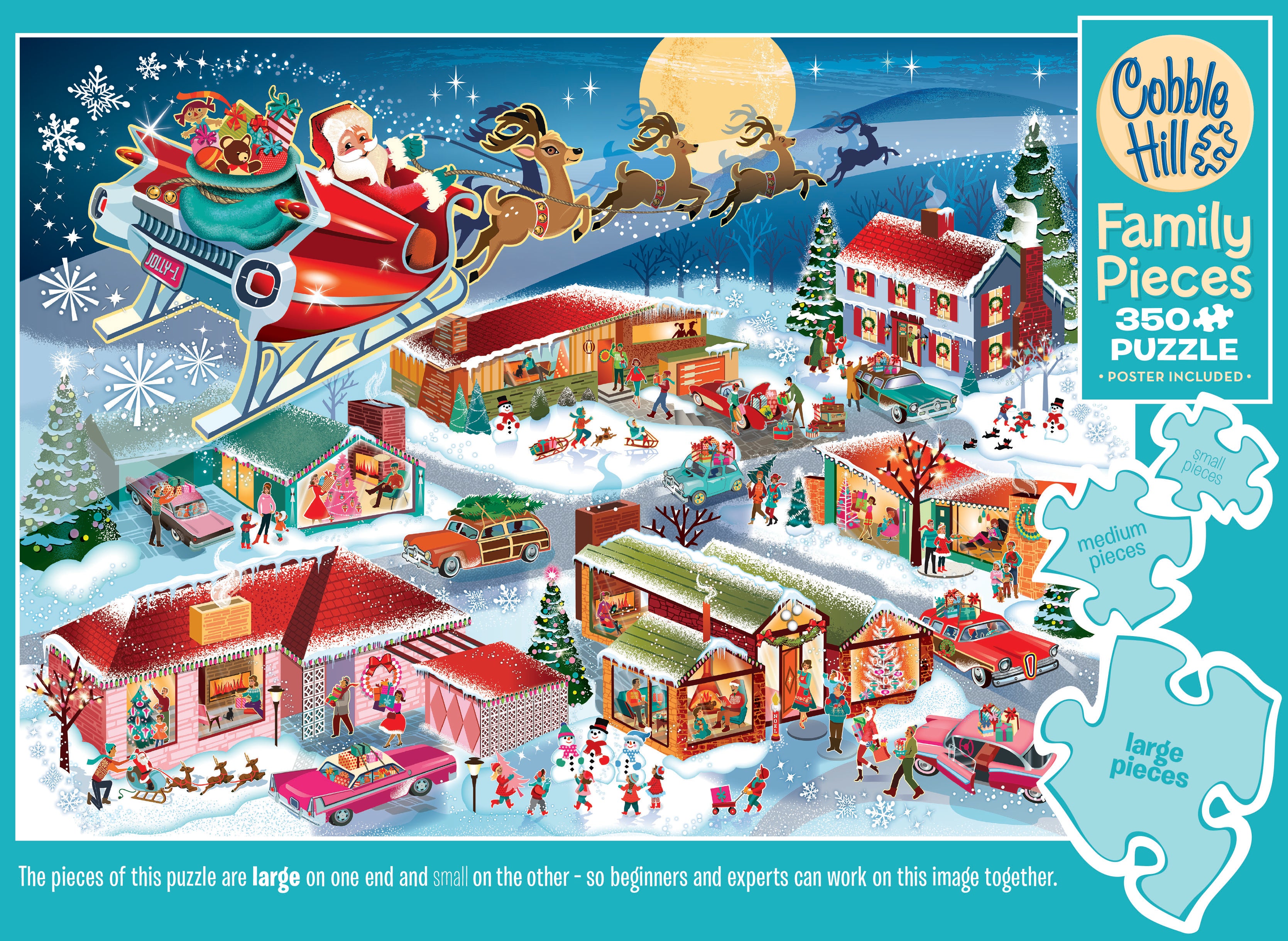 cobble-hill-family-pieces-350-santa-s-flyby-puzzle-350-teile image 5