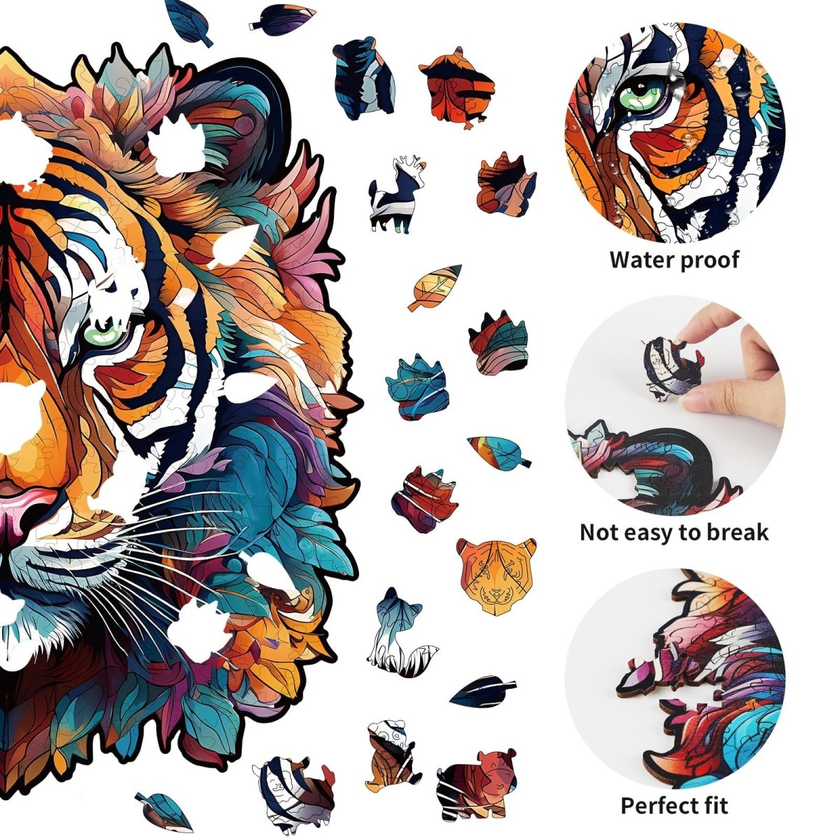 kaayee-tough-tiger-holzpuzzle-medium-tigermotiv image 2