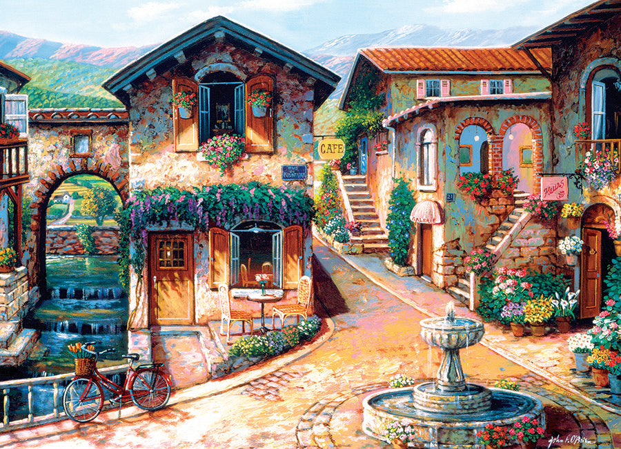 cobble-hill-1000-fountain-on-the-square-puzzle-1000-teile-dorf image 2