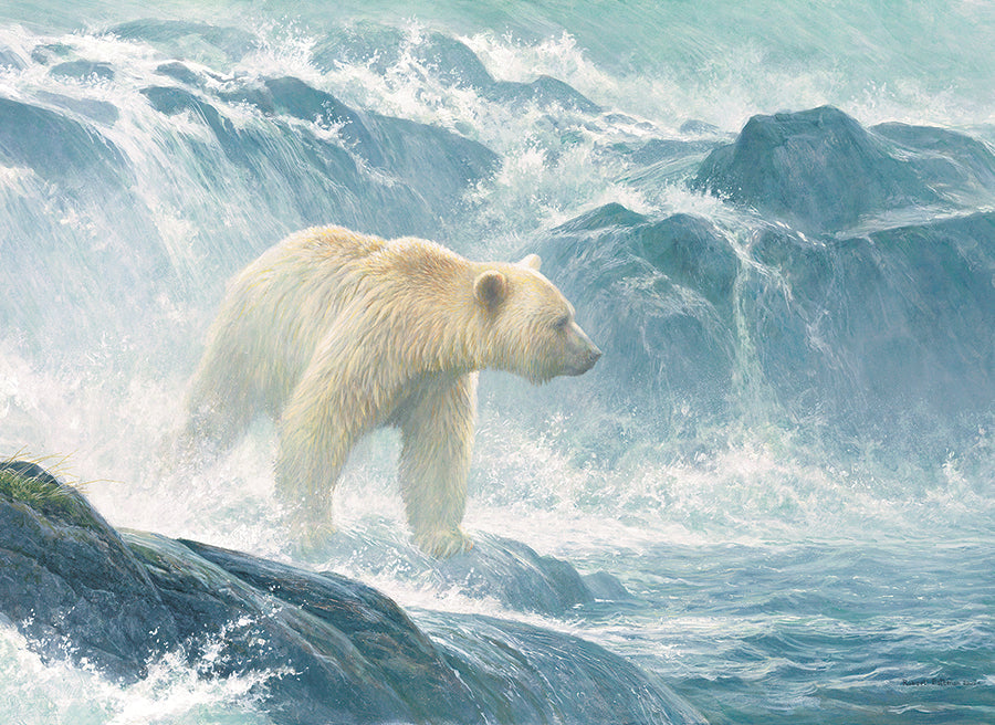 cobble-hill-500-piece-salmon-watch-spirit-bear-puzzle-500-teile image 2