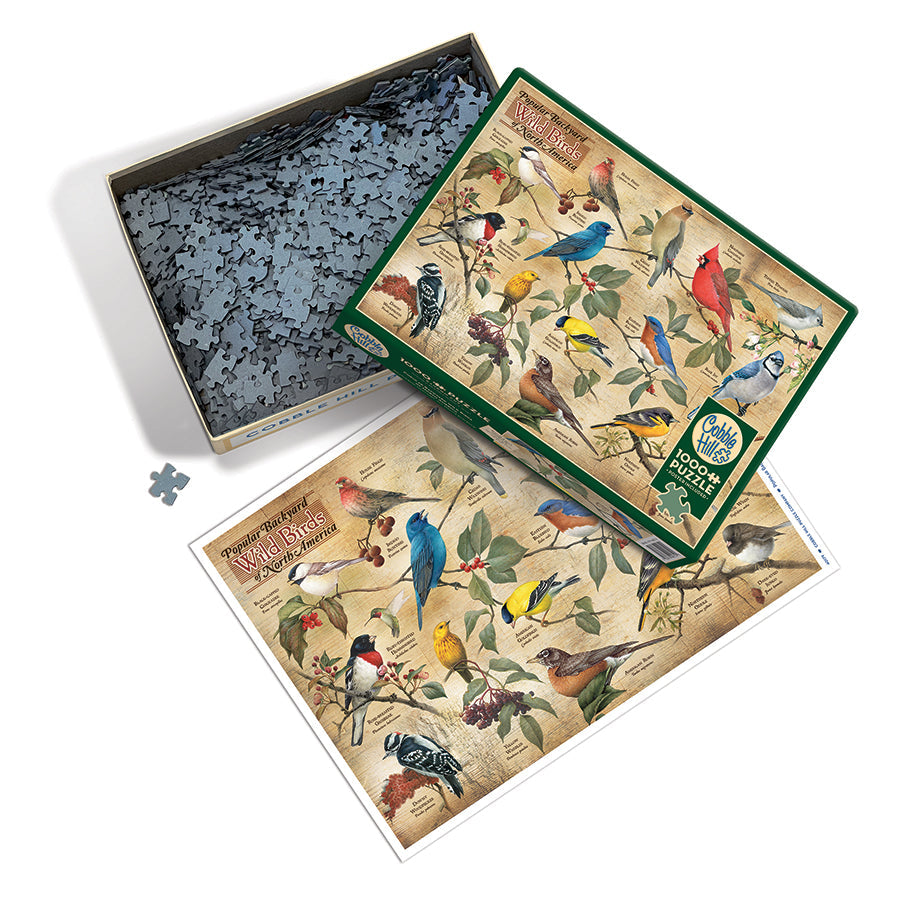 cobble-hill-1000-piece-popular-backyard-wild-birds-of-north-america-puzzle image 3
