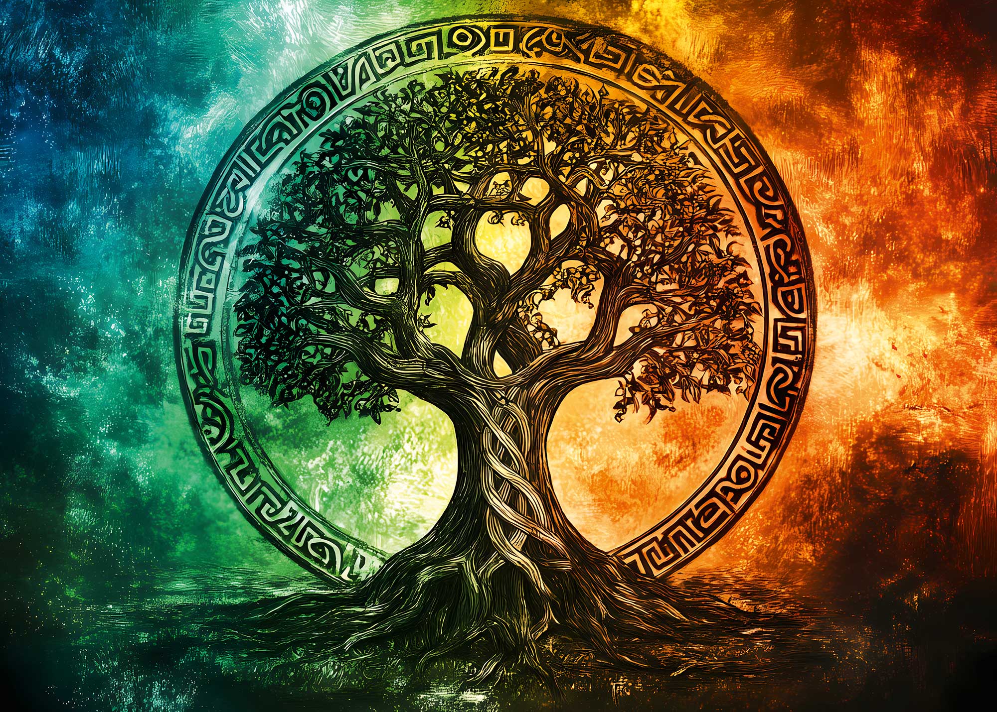 ulmer-puzzleschmiede-puzzle-2000-teile-lebensbaum-im-runenkreis-yggdrasil image 1