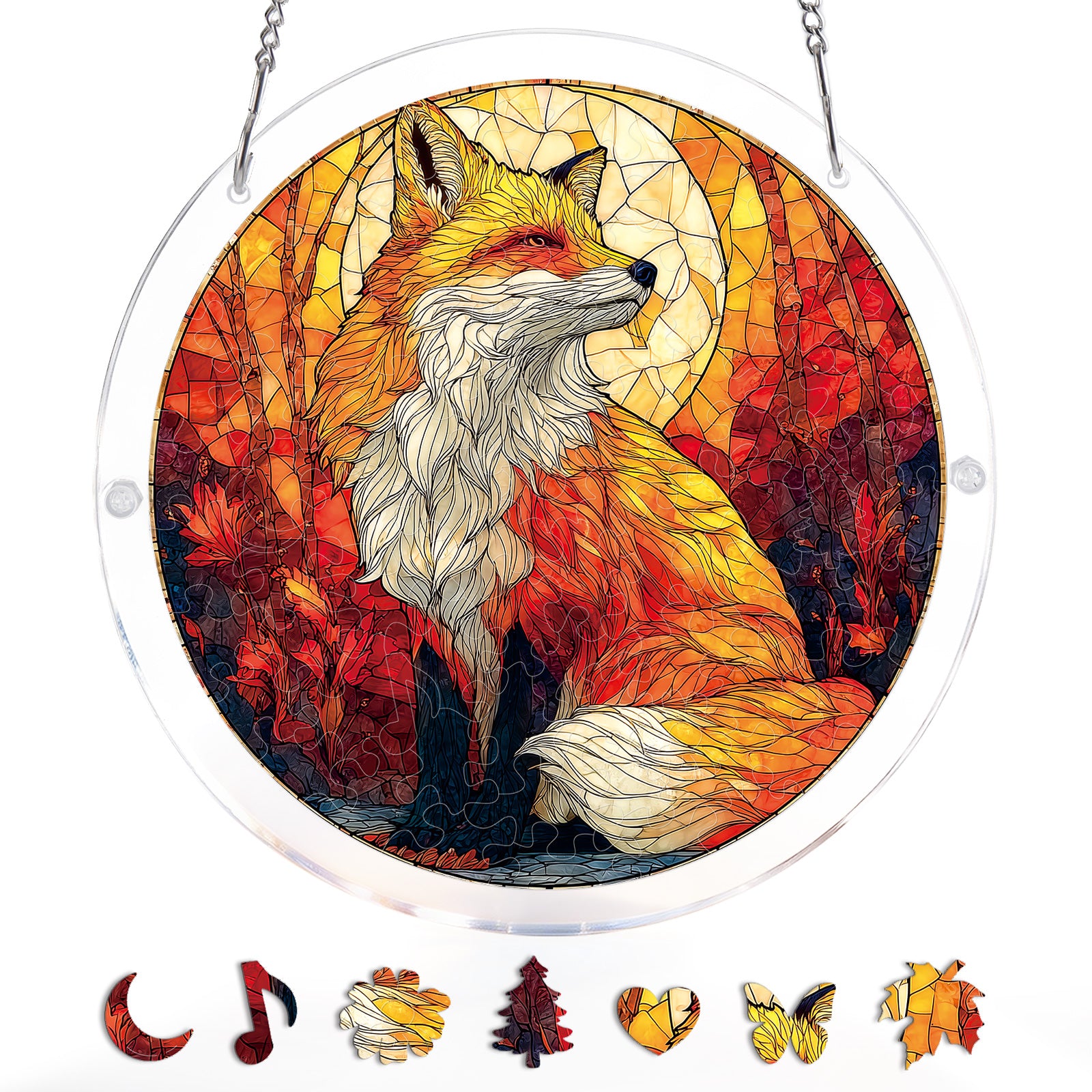 kaayee-suncatcher-puzzle-fox-glow-light-fensterbild-medium image 3