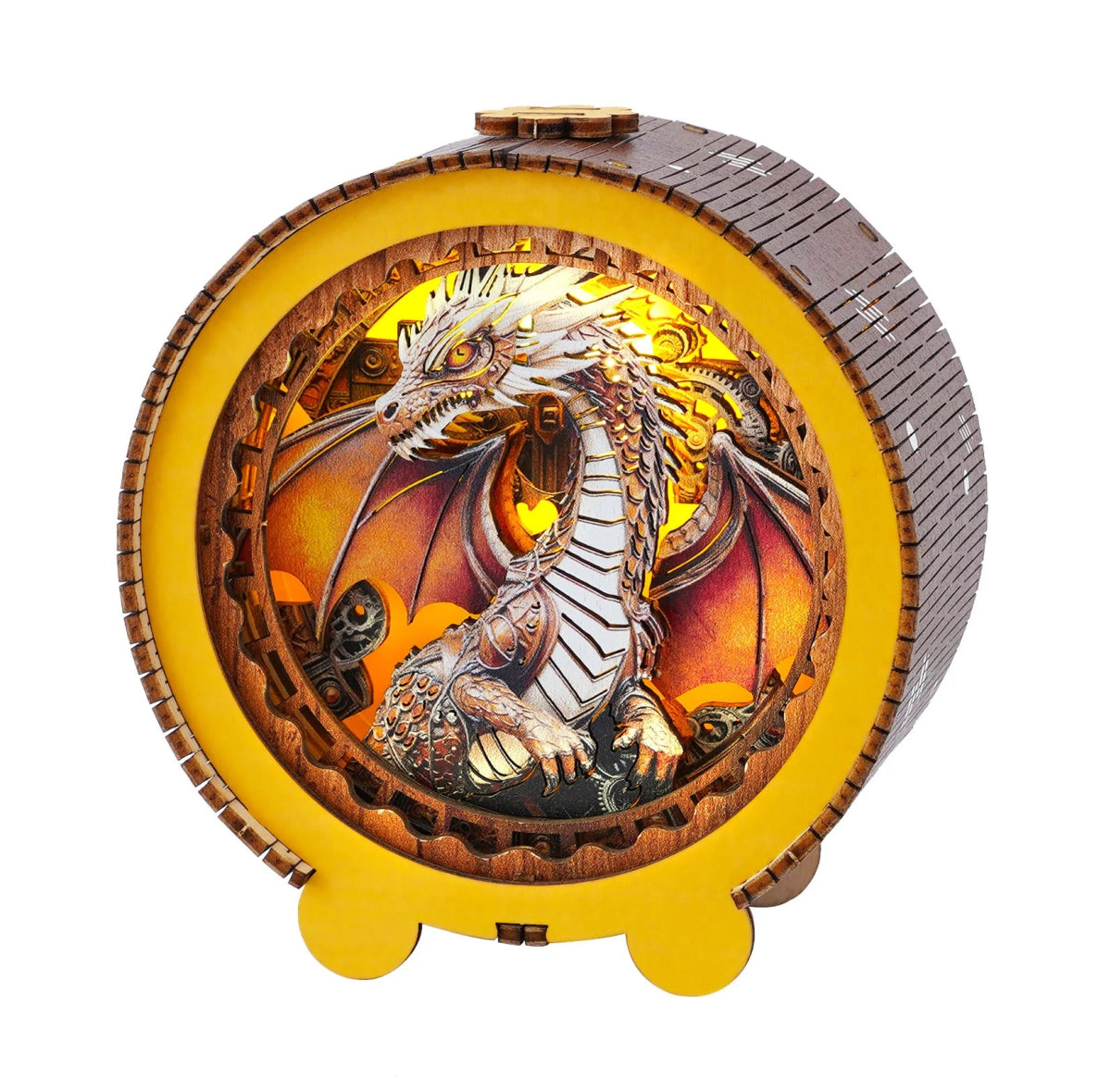kaayee-night-light-gear-dragon-3d-holzpuzzle-drache-nachtlicht image 1