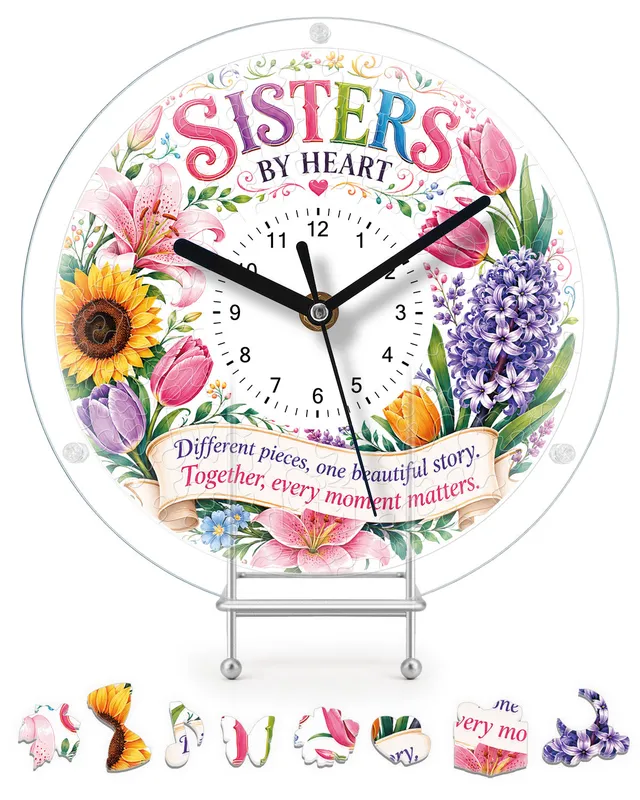 kaayee-for-sisters-puzzleuhr-regular-size-acryl-geschenk image 1