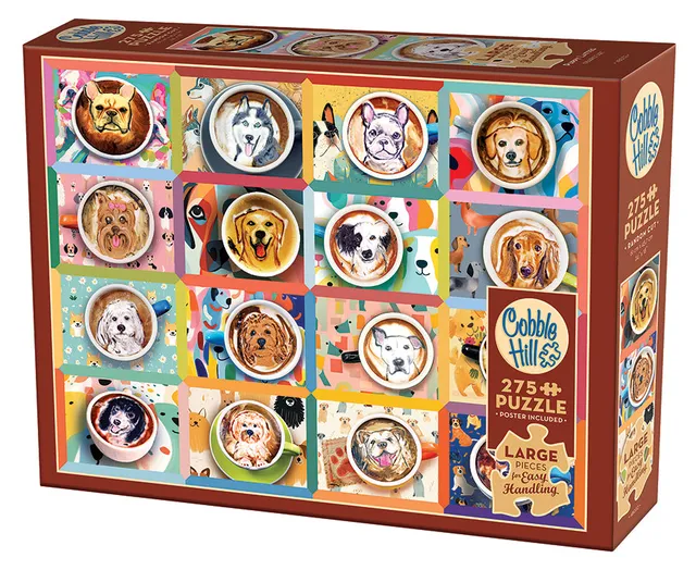 cobble-hill-puppy-lattes-puzzle-275-teile-welpen image 1