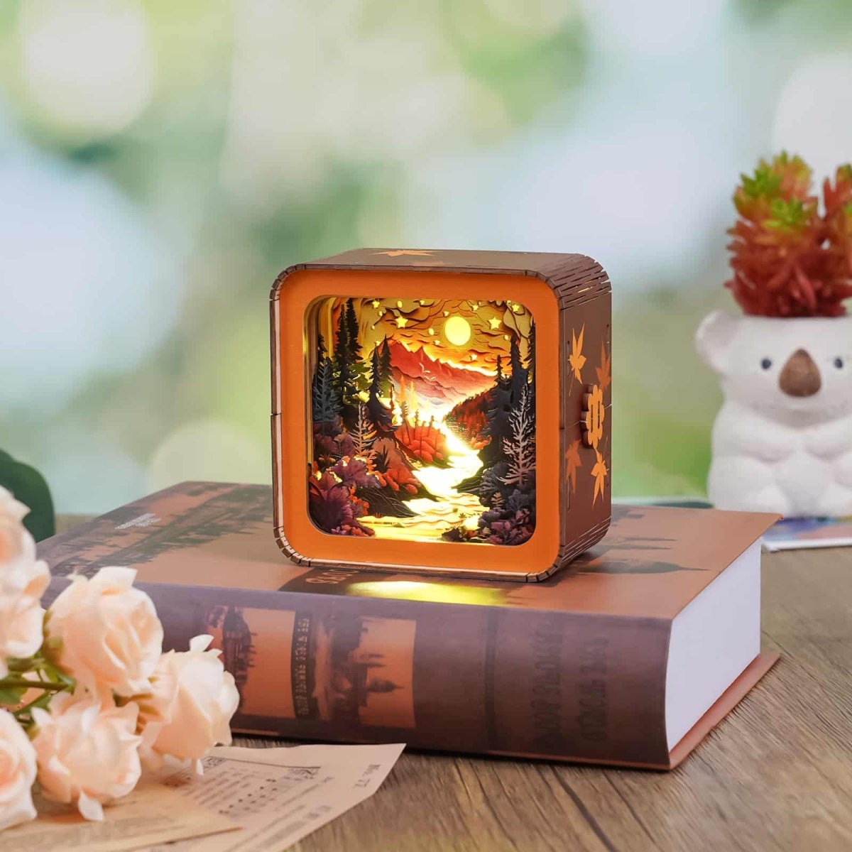 kaayee-autumn-forest-sunset-nachtlicht-holz-3d-puzzle image 2